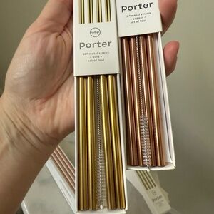 Porter Metal Straws — x4 straws per set